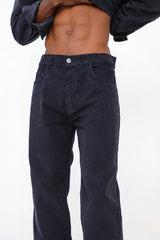 Corduroy Denim Comfy Pants Navy