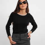 Long Ringer T-Shirt Black & White