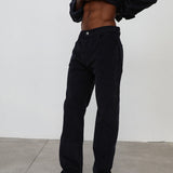 Corduroy Denim Comfy Pants Navy