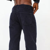 Corduroy Denim Comfy Pants Navy