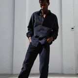 Corduroy Denim Comfy Pants Navy