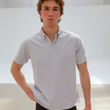 Short Modern Polo Light Grey