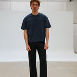 Trendy T-Shirt Embroidered Detail Petrol & Navy
