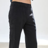 Linen Comfy Pants Petrol