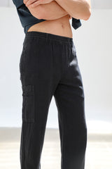 Linen Comfy Pants Petrol