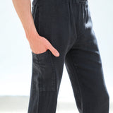 Linen Comfy Pants Petrol