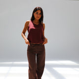 Loop Linen Pants Brown