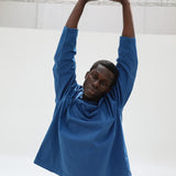 Long Trendy Modern T-Shirt Blue