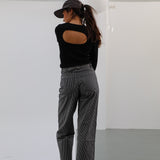 Back Hole Long Trendy Black