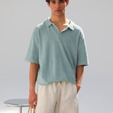 Short Modern Towel Polo Green Aqua