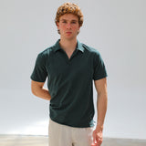 Short Modern Polo Dark Green