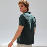 Short Modern Polo Dark Green