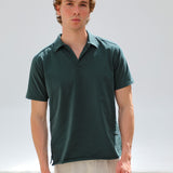 Short Modern Polo Dark Green