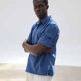 Short Modern Pocket Polo Blue