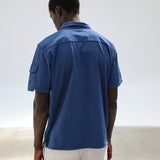 Short Modern Pocket Polo Blue