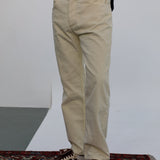 Corduroy Denim Comfy Pants White