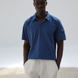 Short Modern Pocket Polo Blue