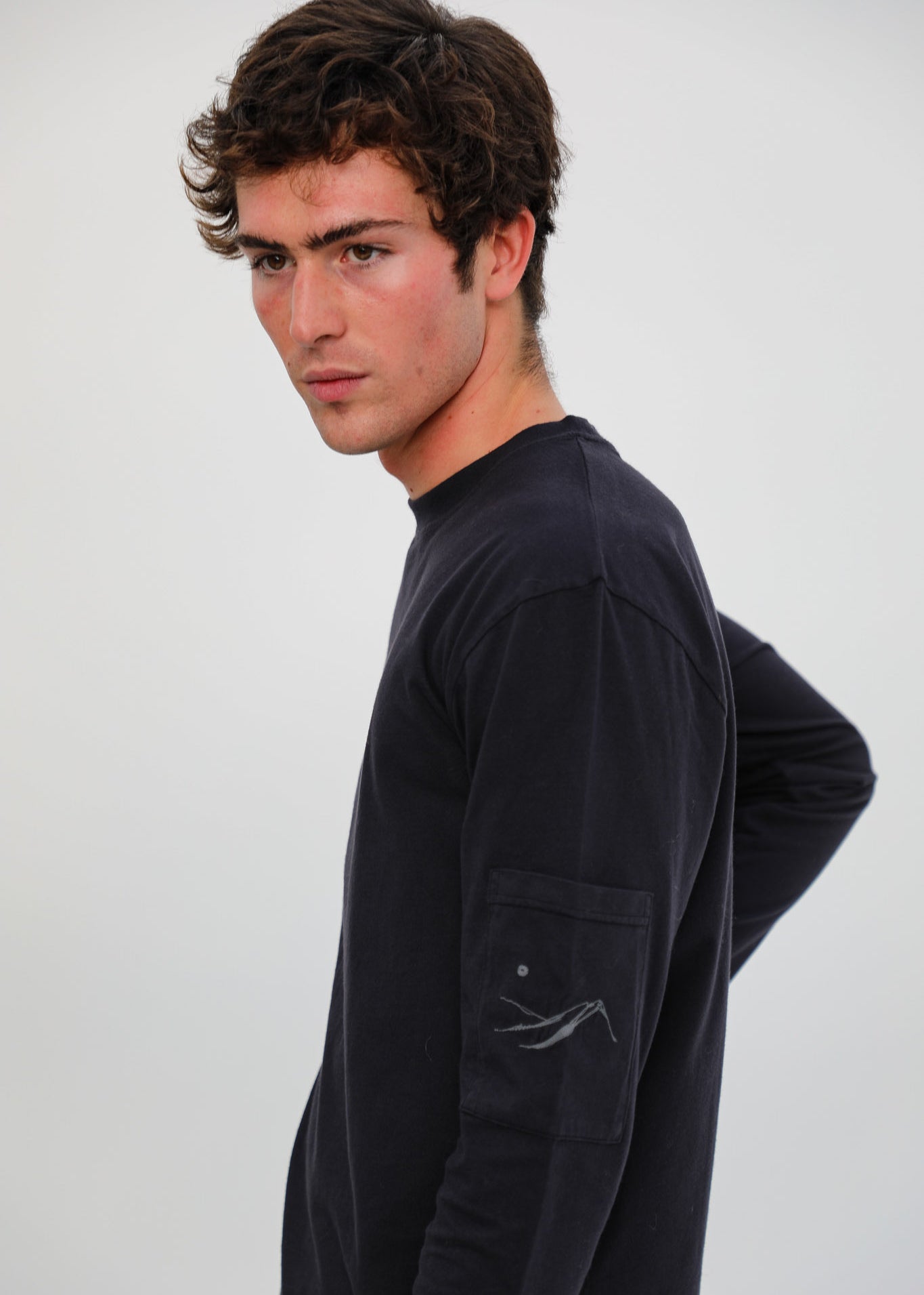 Soft Long Trendy Side Pocket Navy