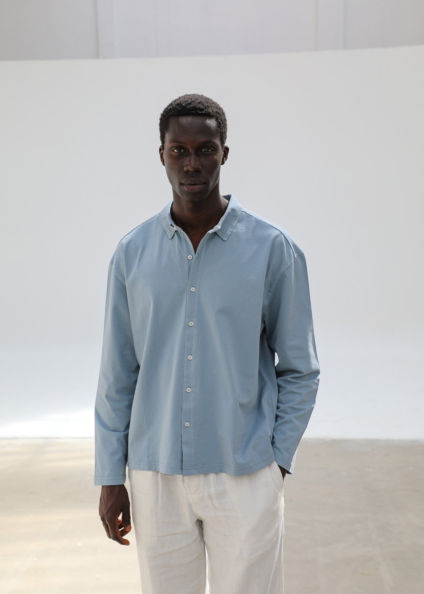 Modern Polo Shirt Light Blue