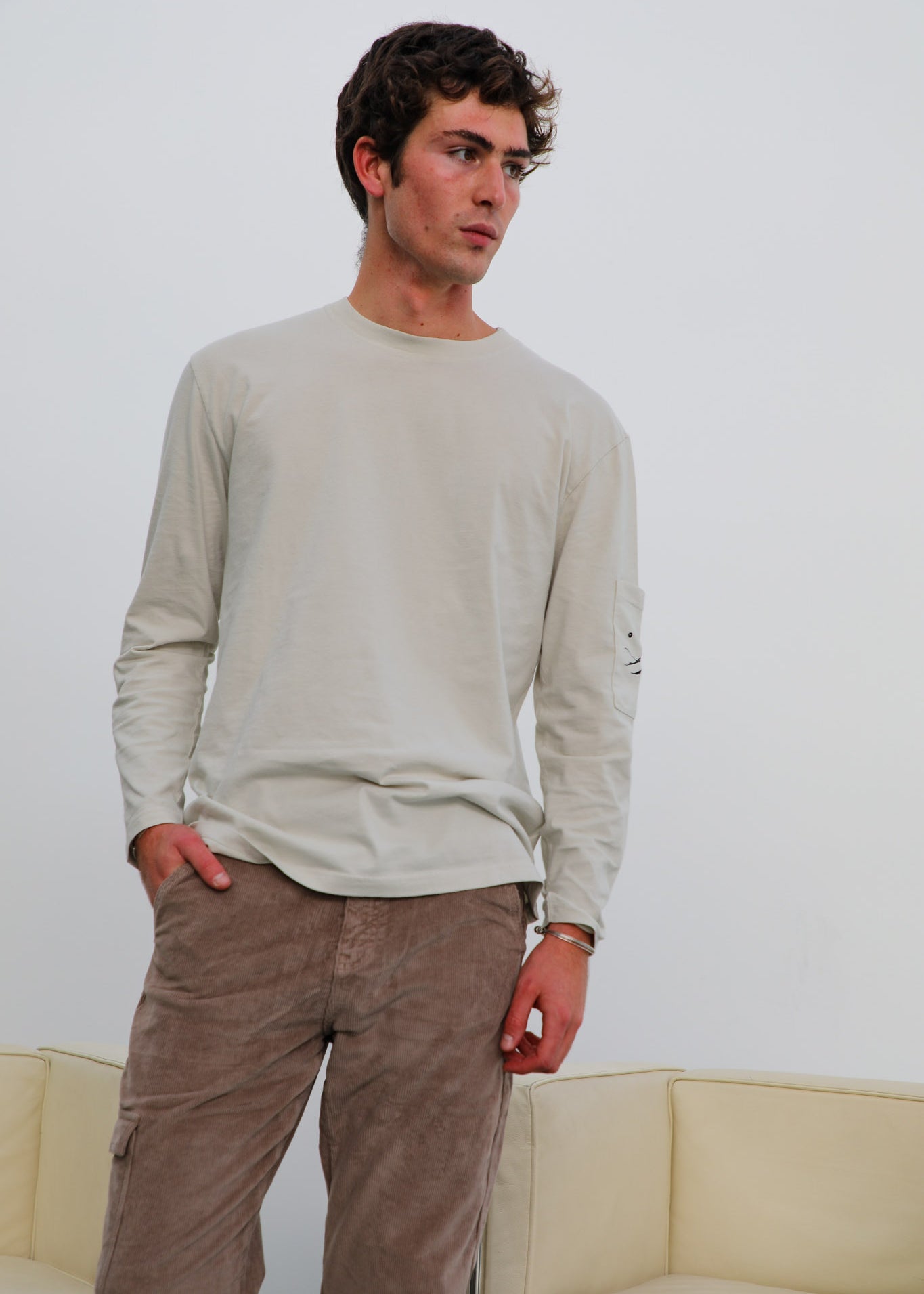 Soft Long Trendy Side Pocket Natural