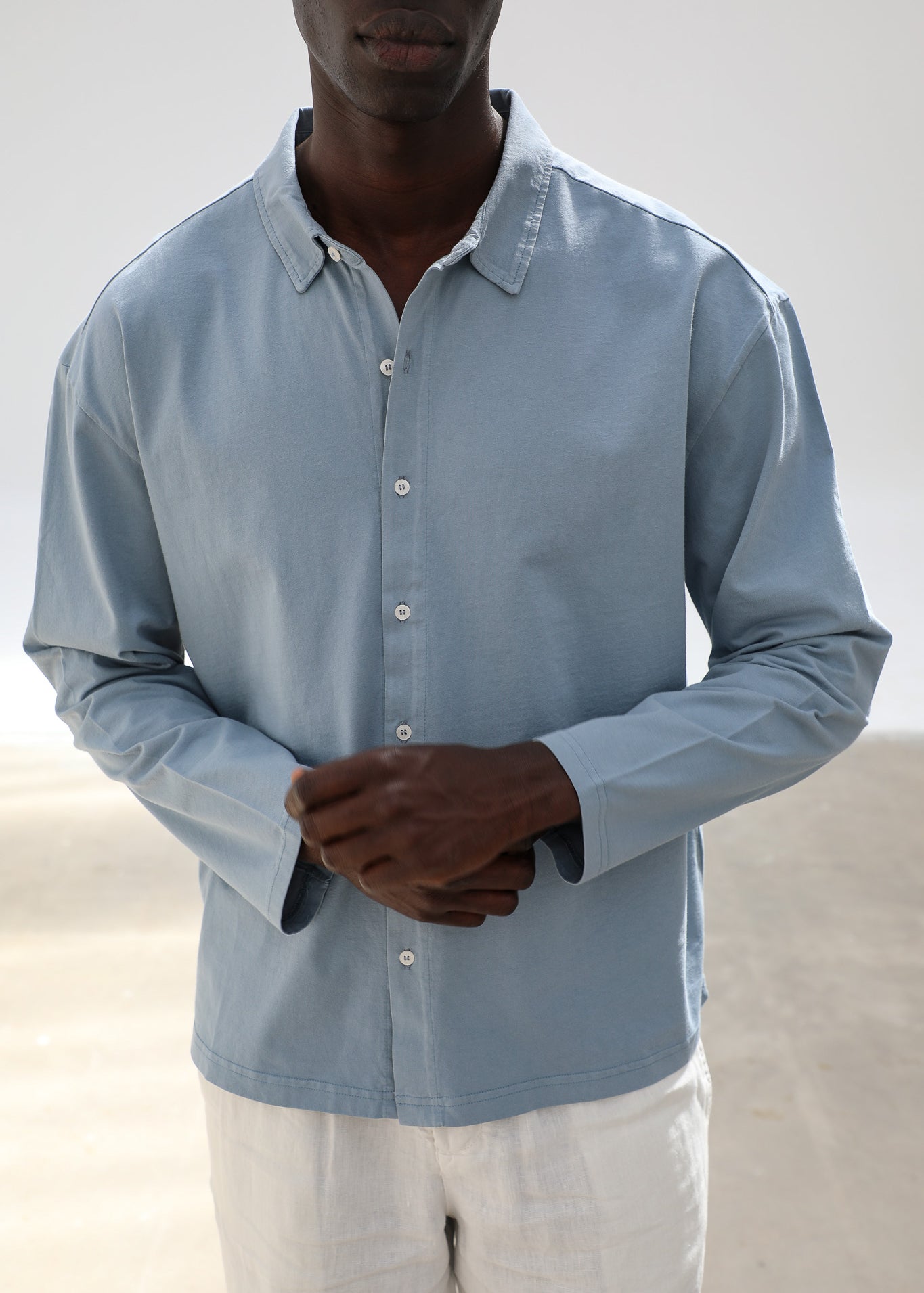 Modern Polo Shirt Light Blue