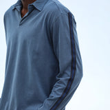 Modern Polo Blue Stripe Detail