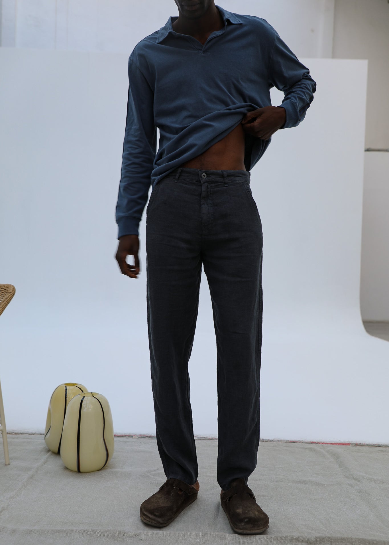 Modern Comfy Linen Pants Petrol