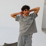 Short Comfy Linen Grey