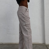 Corduroy Pocket Comfy Pants Grey