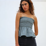 Comfy Linen Top Blue