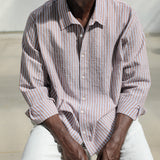 Modern Stripes Shirt Brown