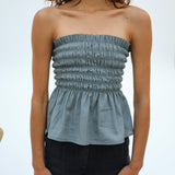 Comfy Linen Top Blue