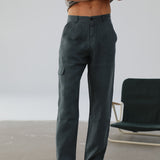 Pocket Comfy Linen Petrol