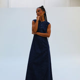 Denim Midi Zip Dress
