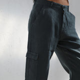 Pocket Comfy Linen Petrol