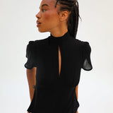 Open Blouse Black