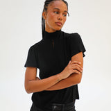 Open Blouse Black