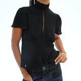 Open Blouse Black