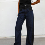 Double Tone Jeans Black & Blue