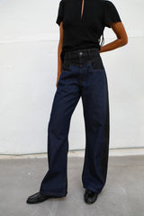 Double Tone Jeans Black & Blue