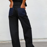 Double Tone Jeans Black & Blue
