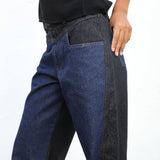 Double Tone Jeans Black & Blue