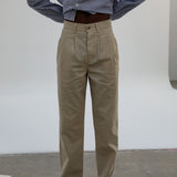 Retro Comfy Linen Pants Beige