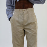 Retro Comfy Linen Pants Beige
