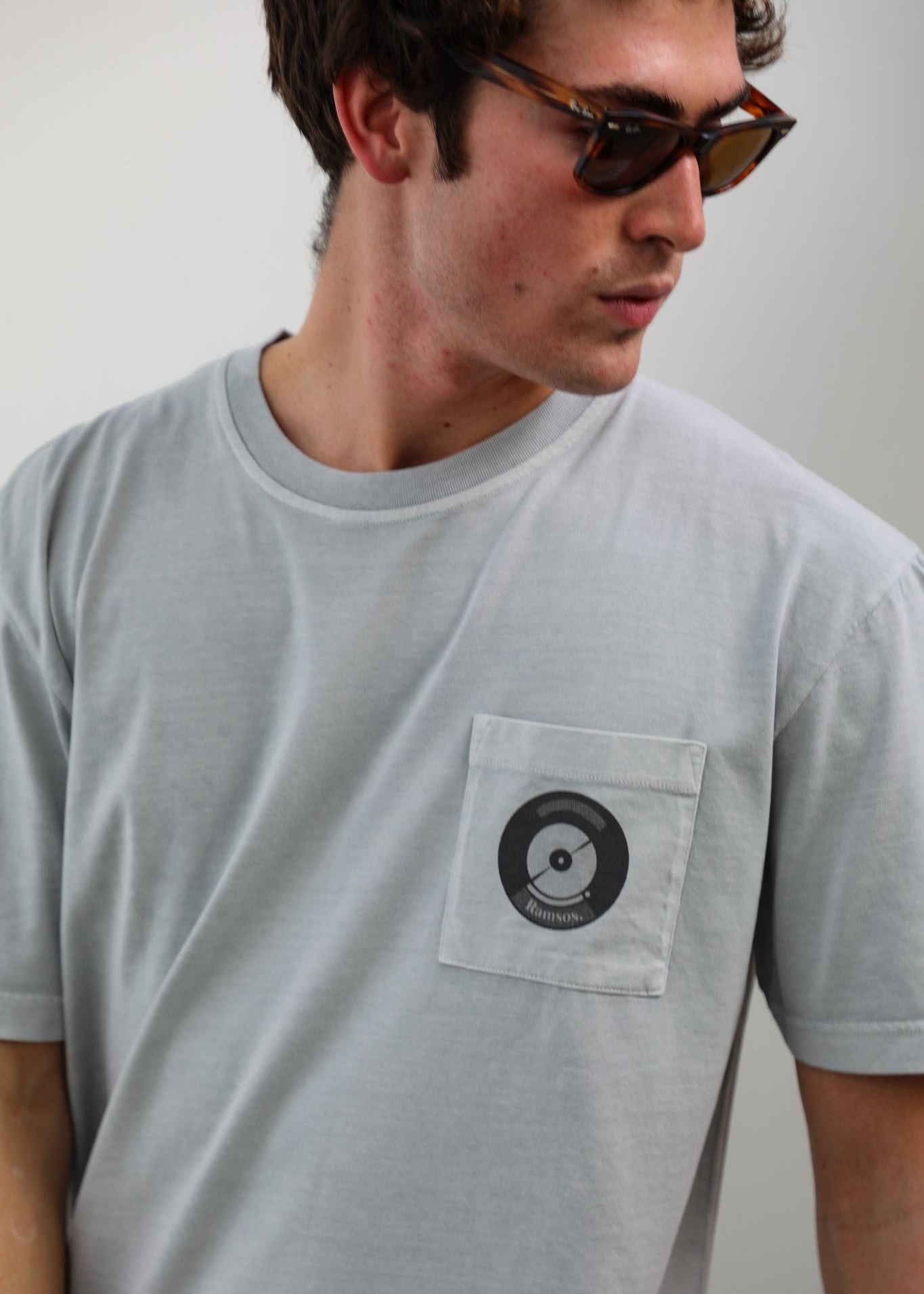 Trendy Pocket T-shirt Light Grey