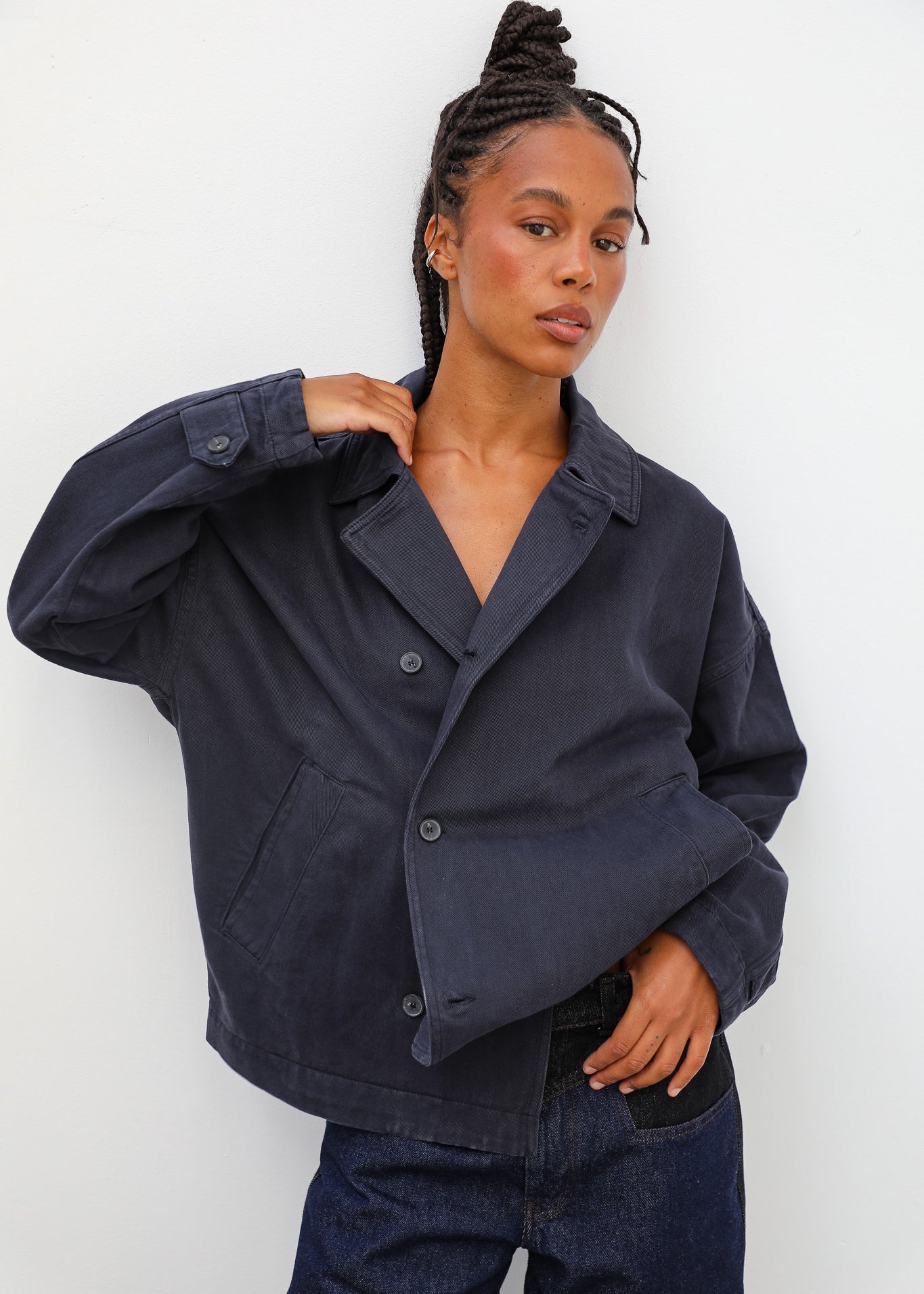 Crossed Jacket Navy