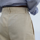 Retro Comfy Linen Pants Beige