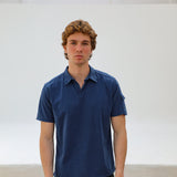 Short Modern Pocket Polo Blue