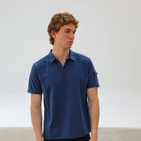 Short Modern Pocket Polo Blue