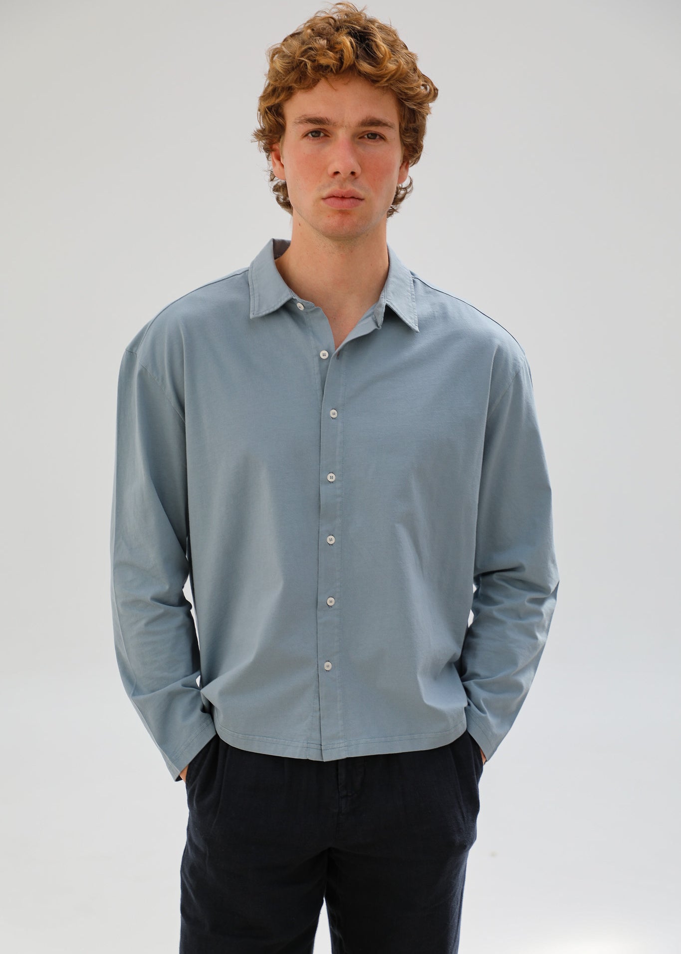 Modern Polo Shirt Light Blue